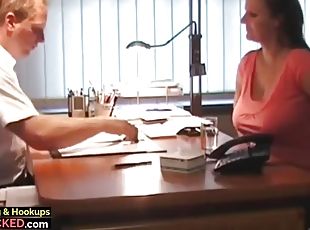 Naughty bbw wife came for an interview to get new job