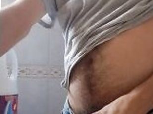 Out of my place My self desperate pissing and spitting on sink