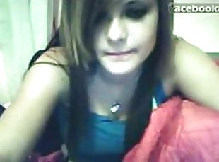 Horny Brunette Teen Fingering on Webcam