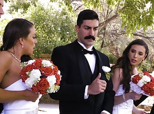 menyasszony, esküvő, ruhában