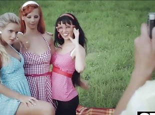Sexy redhead with big natural tits rides her girlfriend's face - Marry queen