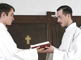 Perv Priest Drills And Breeds Inexperienced Altar Boy Mason Anderson During Holy Ritual - YesFather