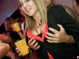 Smutty amateur with massive stunning tits being nailed in a Party Hardcore.