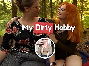 MyDirtyHobby - First lesbian outdoor fuck
