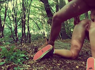 Outdoor BUTT SEX in Forest with Deep Cum Load