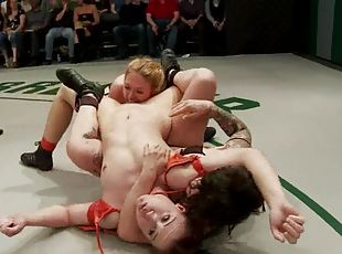 Two chicks get toyed and dominated after a fight