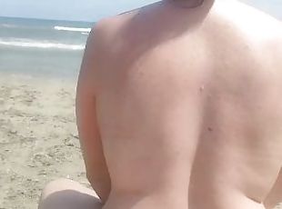 culo, cuatro-patas, nudista, al-aire-libre, público, coño-pussy, esposa, amateur, hardcore, playa