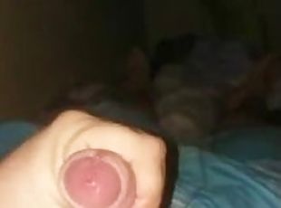masturbation, amateur, énorme-bite, branlette, secousses, point-de-vue, solo, blanc, bite