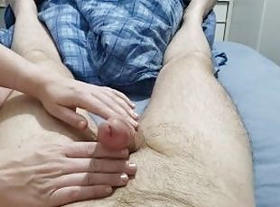 Expectation of handjob. Today I just excited him.????