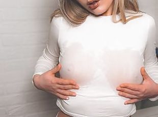behåret, kæmpestor, onani, brystvorter, orgasme, fisse-pussy, hjemmelavet, kæreste-kvindlig, ung-18, naturlig