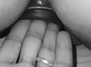 The husband is licking, I cum and scream at DVP. In the second cumshot together, creampie with three fingers in the ass