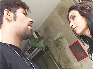 Latin hottie blows the video guy and gets fucked hard