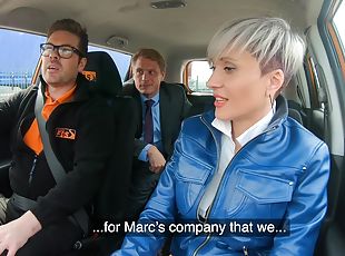 Short hair Tanya Virago fucked by the driving instructor in the car