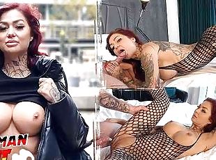 GERMAN REDHEAD COLLEGE TEEN - Tattoo Model Ria Red - Pickup and Raw Casting Fuck - GERMAN SCOUT 