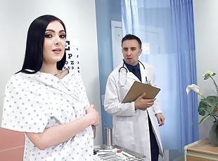 Naughty patient Marley Brinx wants to play with a doctor's prick