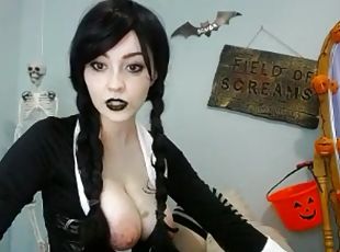 Cute Brunette Teen Slut Showing Blowjob Skills On Webcam Show