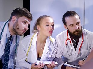 sygeplejerske, læge, hardcore, pornostjerne, uniform, realitet