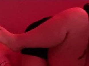 Gf orgasms multiple times from strap and fingering