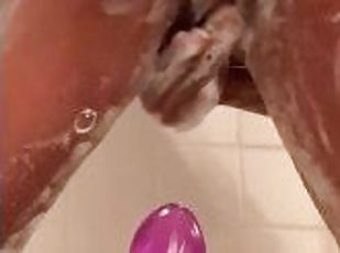 Pee in shower dildo fuck
