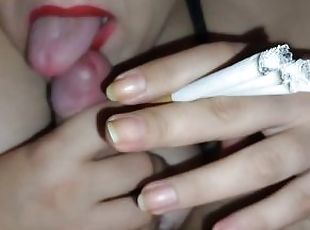 amatérske, fajka, milfka, domáce, pár, fetišistické, fajčenie-smoking, realita, vták, cucanie