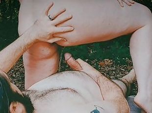 klitoris, utendørs, pissing, offentlig, amatør, cumshot, fetisj, cowgirl, skog, park