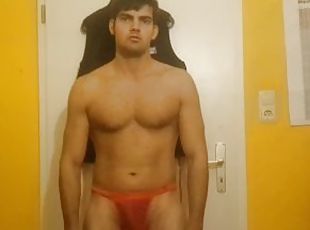 Sexy Skinny guy in Red thong
