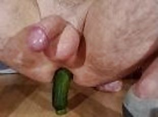 loving my zucchini, spreading my ass and riding it. wonder what I'll use next?
