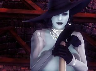 Lady Dimitrescu gives a blowjob: Resident Evil Village Hentai Prody
