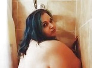 Rubbing and Playing with my Big Tits and Big Ass in the shower