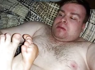 masturbation, pieds, fétiche, branlette-avec-les-pieds