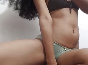 Horny Babe Films Herself Masturbating Her Perfect Large Labia Pussy