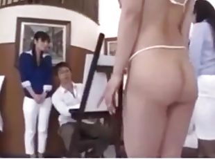 Japanese stepson paint naked mother