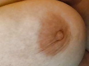 cumming on my wife&#039;s tits