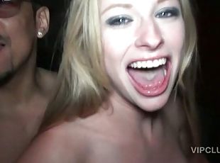 VIP room amateur sluts fucking and sucking in group sex