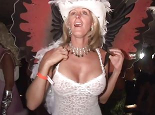 crazy milfs have fun and merry in the outdoor party