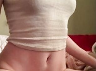 Thin White Crop Tops and No Bottoms are my go-to Loungewear. Makes it easier to masturbate P