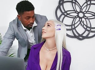 Sexy housewife Kendra Sunderland moans during sex with a black dude