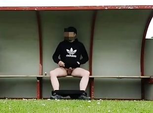 Risky Exhib After Match, Pissing and Cum