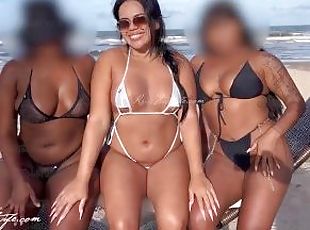 publiczne, żona, amatorskie, plaża, brazylijskie, szmata, fetysz, bikini