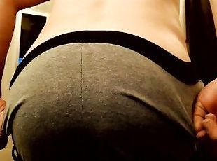 Hot Straight Guy With A Perfect Round Ass Starts Undressing & Twerking While Slapping His Ass