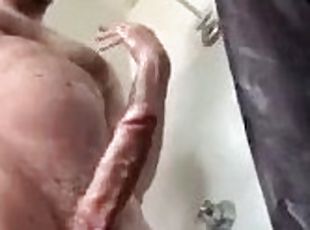 Daddy gets horny in the shower