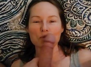 Feeding this Hottie my Cock, Balls, and Cum - Real Amateur Couple