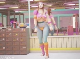 Brigitte Dancing in the Gym (no bra!)