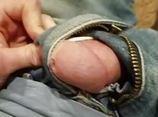 Throbbing dick coming out to play