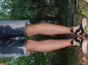 Wetting my Jeans Shorts in the Forest and Taking a Dip