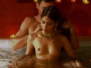 bad, smal, hardcore, hindu-kvinnor, par, erotisk, små-bröst