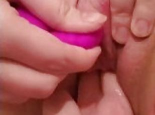 Two Fingers and Clit Vibrator Close Up