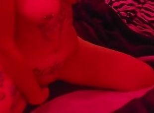 Petite Tattooed Babe With Neon Hair Fucks Her Pussy With Vibrators & Sucks Them Clean