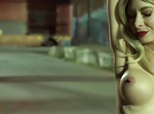 Sexy model walks naked through the scariest part of town!