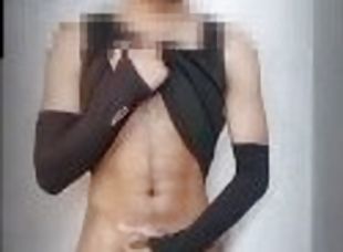 Slim Indian teen boy having huge dick , masturbating, showing balls,cute body with moan can you mak